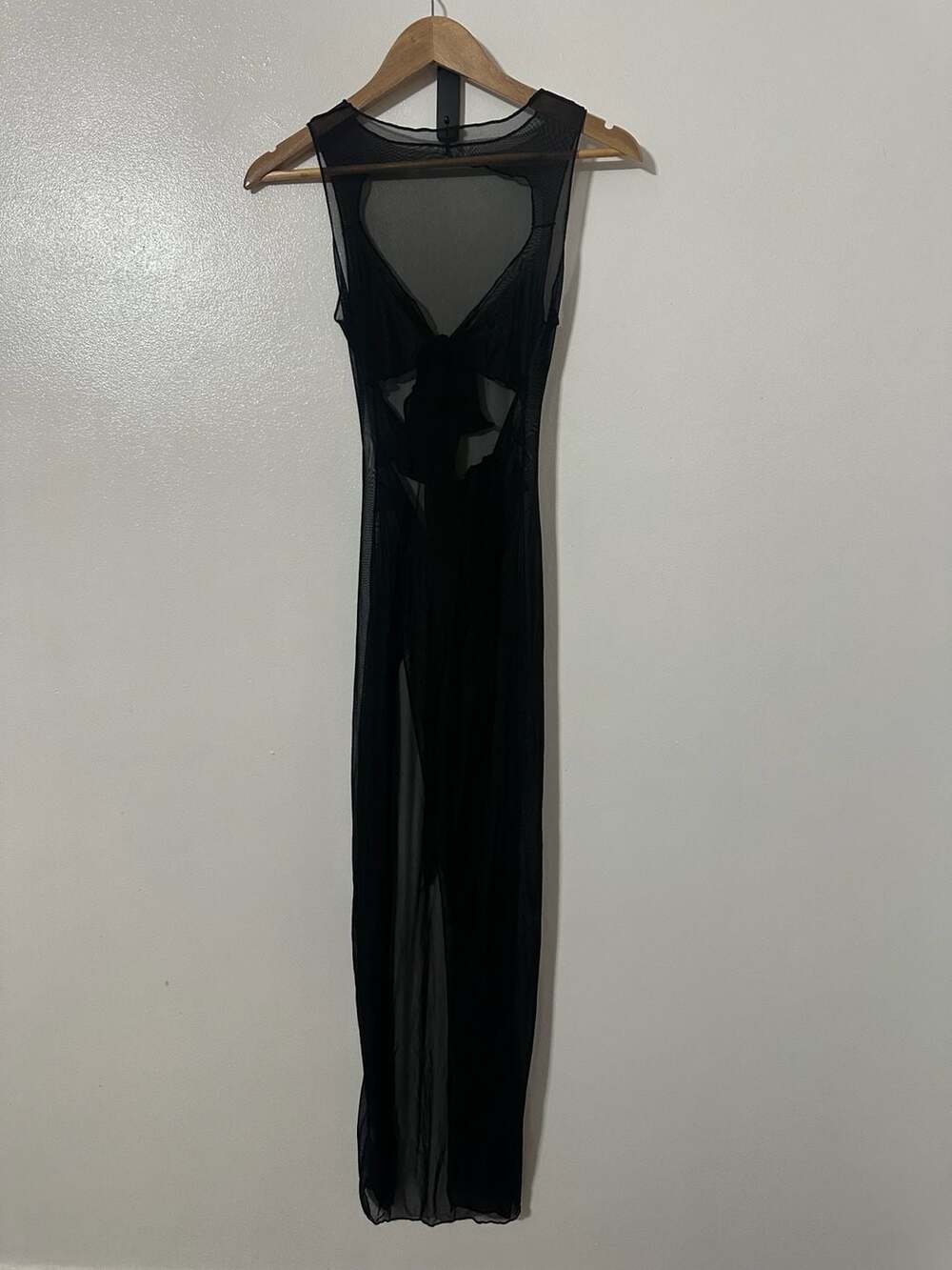 superdown Black Sheer Maxi Dress